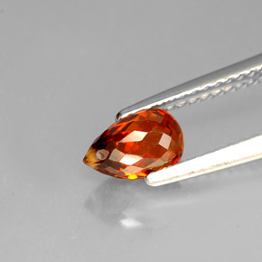 1,36 ctw natürlicher orangefarbener Spessartin, Briolette, VVS-VS