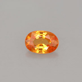 0,60 ctw natürlicher orangefarbener Spessartin, Oval Schliff, VS-SI