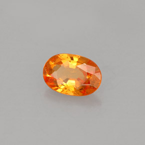 0,60 ctw natürlicher orangefarbener Spessartin, Oval Schliff, VS-SI