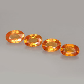  ct natürliche orangefarbener Spessartin-Edelsteine, Oval Schliff, VS