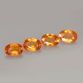  ct natürliche orangefarbener Spessartin-Edelsteine, Oval Schliff, VS