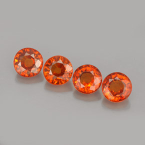  ct natürliche orangefarbener Spessartin-Edelsteine, Rundschliff, VS