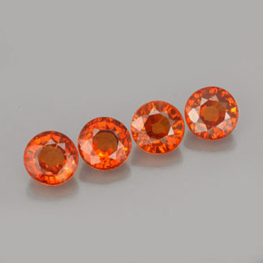  ct natürliche orangefarbener Spessartin-Edelsteine, Rundschliff, VS