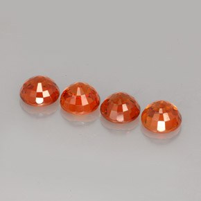  ct natürliche orangefarbener Spessartin-Edelsteine, Rundschliff, VS