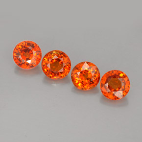  ct natürliche orangefarbener Spessartin-Edelsteine, Rundschliff, VS