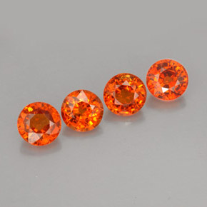  ct natürliche orangefarbener Spessartin-Edelsteine, Rundschliff, VS