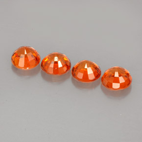  ct natürliche orangefarbener Spessartin-Edelsteine, Rundschliff, VS