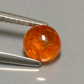 1,43 ctw natürlicher orangefarbener Spessartin, Transparent, Transparent / Lichtdurchlässig