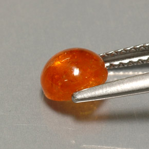 1,43 ctw natürlicher orangefarbener Spessartin, Transparent, Transparent / Lichtdurchlässig