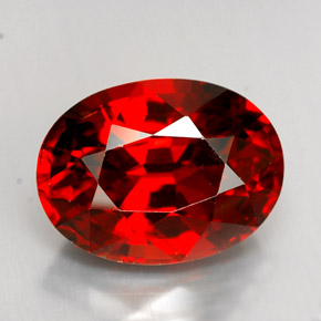 9,65 ctw natürlicher roter Spessartin, Oval Schliff, VS
