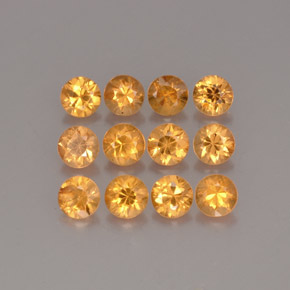  ct natürliche orangefarbener Spessartin-Edelsteine, Rundschliff, VS