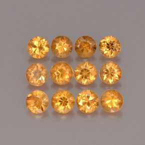  ct natürliche orangefarbener Spessartin-Edelsteine, Rundschliff, VS