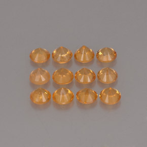  ct natürliche orangefarbener Spessartin-Edelsteine, Rundschliff, VS
