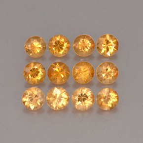 ct natürliche orangefarbener Spessartin-Edelsteine, Rundschliff, VS