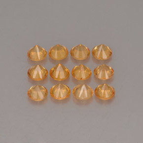  ct natürliche orangefarbener Spessartin-Edelsteine, Rundschliff, VS