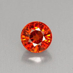 0,90 ctw natürlicher orangefarbener Spessartin, Rundschliff, VS