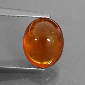 3,17 ctw natürlicher orangefarbener Spessartin, Transparent, Transparent / Lichtdurchlässig