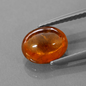 3,17 ctw natürlicher orangefarbener Spessartin, Transparent, Transparent / Lichtdurchlässig