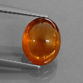 3,66 ctw natürlicher orangefarbener Spessartin, Transparent, Transparent / Lichtdurchlässig