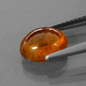 3,66 ctw natürlicher orangefarbener Spessartin, Transparent, Transparent / Lichtdurchlässig