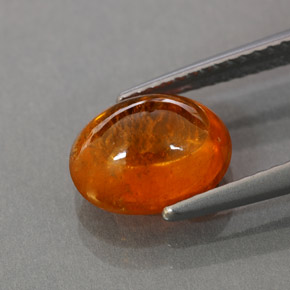 3,41 ctw natürlicher orangefarbener Spessartin, Transparent, Transparent / Lichtdurchlässig