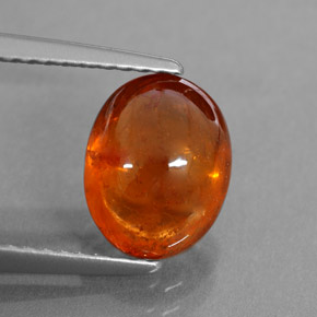 3,35 ctw natürlicher orangefarbener Spessartin, Transparent, Transparent / Lichtdurchlässig