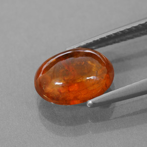 3,35 ctw natürlicher orangefarbener Spessartin, Transparent, Transparent / Lichtdurchlässig