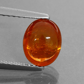 2,65 ctw natürlicher orangefarbener Spessartin, Transparent, Transparent / Lichtdurchlässig