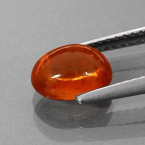 2,65 ctw natürlicher orangefarbener Spessartin, Transparent, Transparent / Lichtdurchlässig