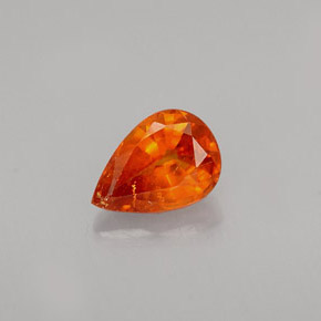 0,61 ctw natürlicher orangefarbener Spessartin, Birnenform, VS