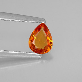0,37 ctw natürlicher orangefarbener Spessartin, Birnenform, VS
