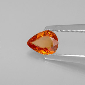 0,37 ctw natürlicher orangefarbener Spessartin, Birnenform, VS