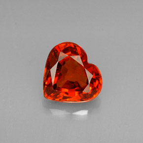 0,99 ctw natürlicher orangefarbener Spessartin, Herzform, VS