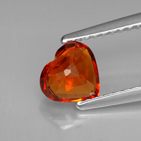0,99 ctw natürlicher orangefarbener Spessartin, Herzform, VS
