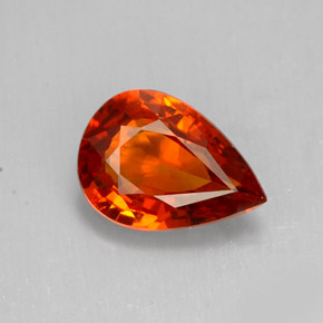 1,49 ctw natürlicher orangefarbener Spessartin, Birnenform, VVS-VS