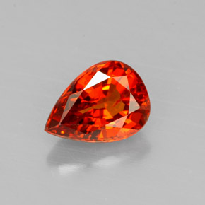 1,33 ctw natürlicher orangefarbener Spessartin, Birnenform, VS
