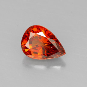 1,33 ctw natürlicher orangefarbener Spessartin, Birnenform, VS