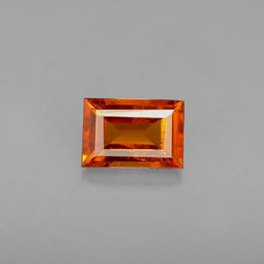 0,77 ctw natürlicher orangefarbener Spessartin, Baguette, VS