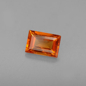 0,77 ctw natürlicher orangefarbener Spessartin, Baguette, VS