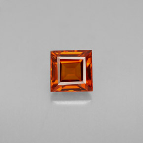 0,87 ctw natürlicher orangefarbener Spessartin, Quadrat, VVS-VS