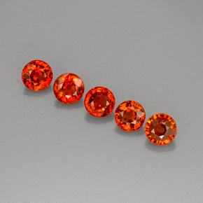  ct natürliche orangefarbener Spessartin-Edelsteine, Rundschliff, VVS-VS