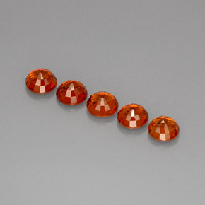  ct natürliche orangefarbener Spessartin-Edelsteine, Rundschliff, VVS-VS