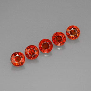  ct natürliche orangefarbener Spessartin-Edelsteine, Rundschliff, VVS-VS