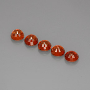  ct natürliche orangefarbener Spessartin-Edelsteine, Rundschliff, VVS-VS