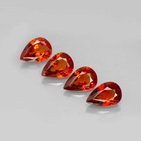  ct natürliche orangefarbener Spessartin-Edelsteine, Birnenform, VVS-VS