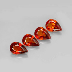  ct natürliche orangefarbener Spessartin-Edelsteine, Birnenform, VVS-VS