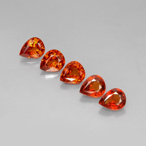  ct natürliche orangefarbener Spessartin-Edelsteine, Birnenform, VVS-VS