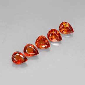  ct natürliche orangefarbener Spessartin-Edelsteine, Birnenform, VVS-VS