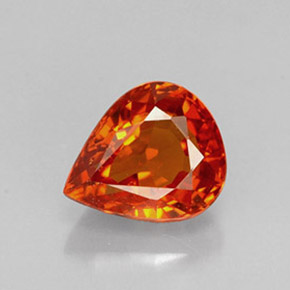 1,36 ctw natürlicher orangefarbener Spessartin, Birnenform, VS-SI
