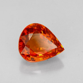 1,36 ctw natürlicher orangefarbener Spessartin, Birnenform, VS-SI